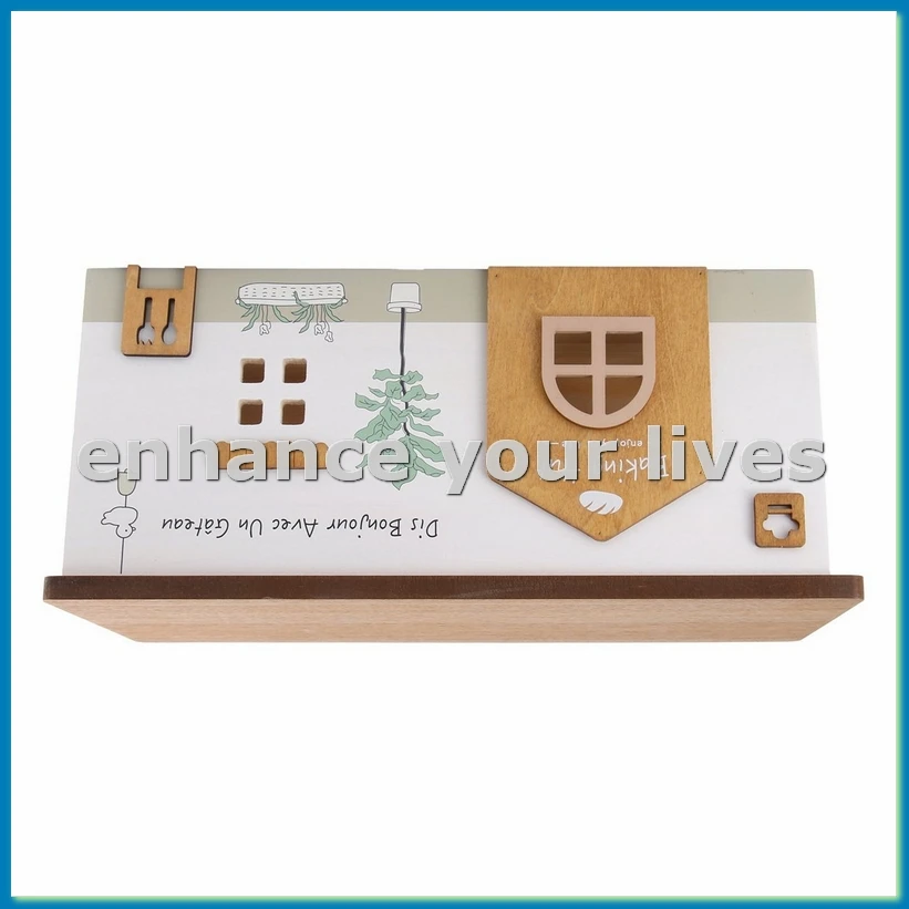 Cable Management Box, Wood Extension Cord Organizer, Handmade Power Strip Box for TV Computer Wire USB Hub System-A28R