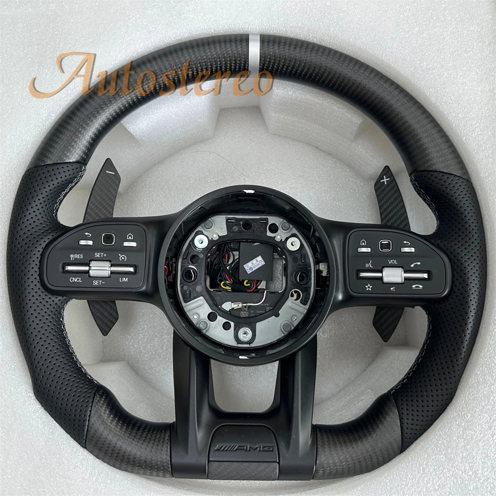 Car Steering Wheel Assembly For Mercedes Benz A GLA CLA W176 W177 W465 C45 C43 C180 AMG Customization Coupe Version Leather