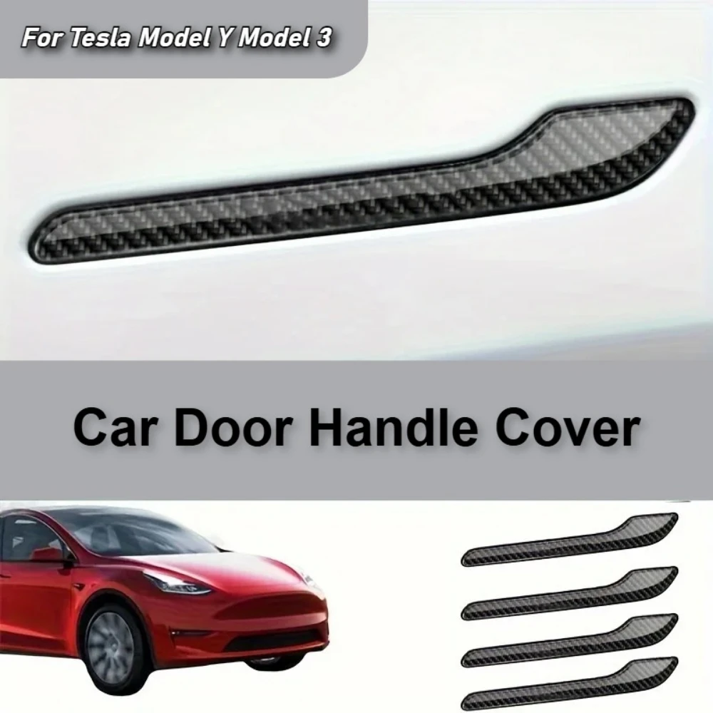 Autotürgriffabdeckung für Tesla Model 3, Modell Y, ABS-Material, kratzfester Schutzaufkleber, Türgriff, dekorativer Paster