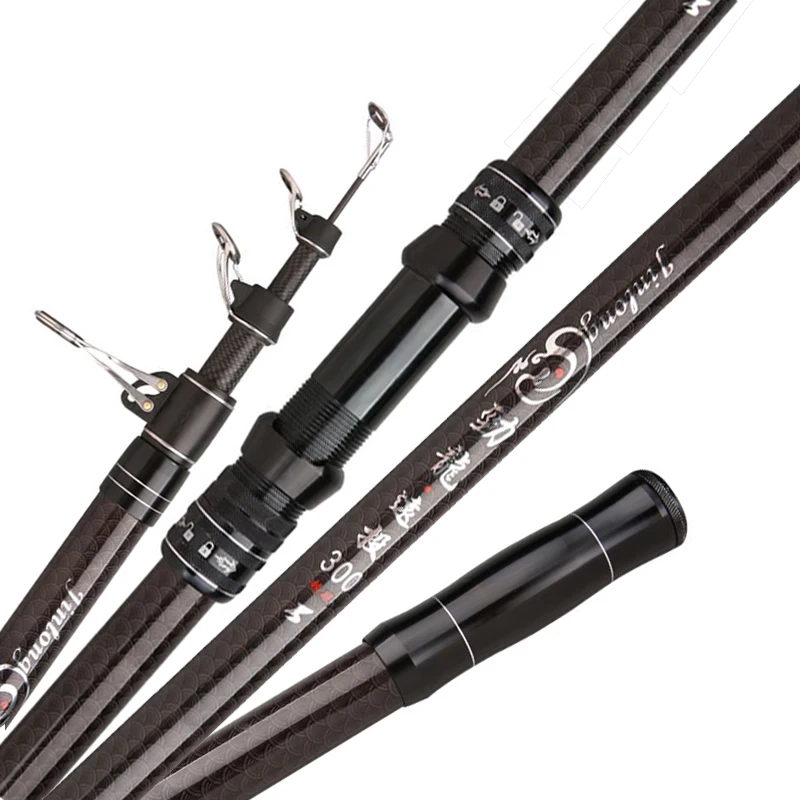 

Telescopic Fishing Rod 20kg Carbon Fiber Travel Surf Fishing Spinning Power Lure Throwing Baitcasting Pole Distance Throwing Rod