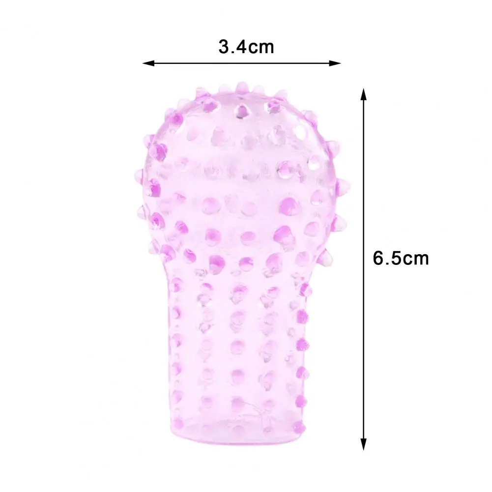 Finger Stimulator Enhance Internal Sensation Scratch Resistant TPE Clitoris Finger Massaging Cot for Adult Men and Women