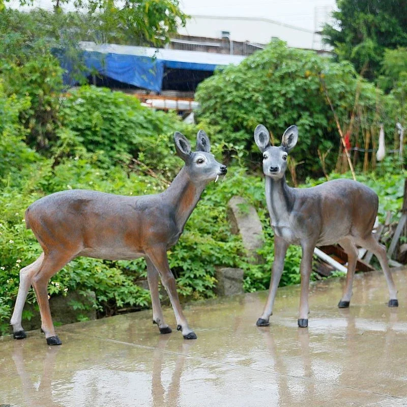 Fiberglass simulation animal sculpture, deer ornament, outdoor courtyard, park, garden landscape decoration