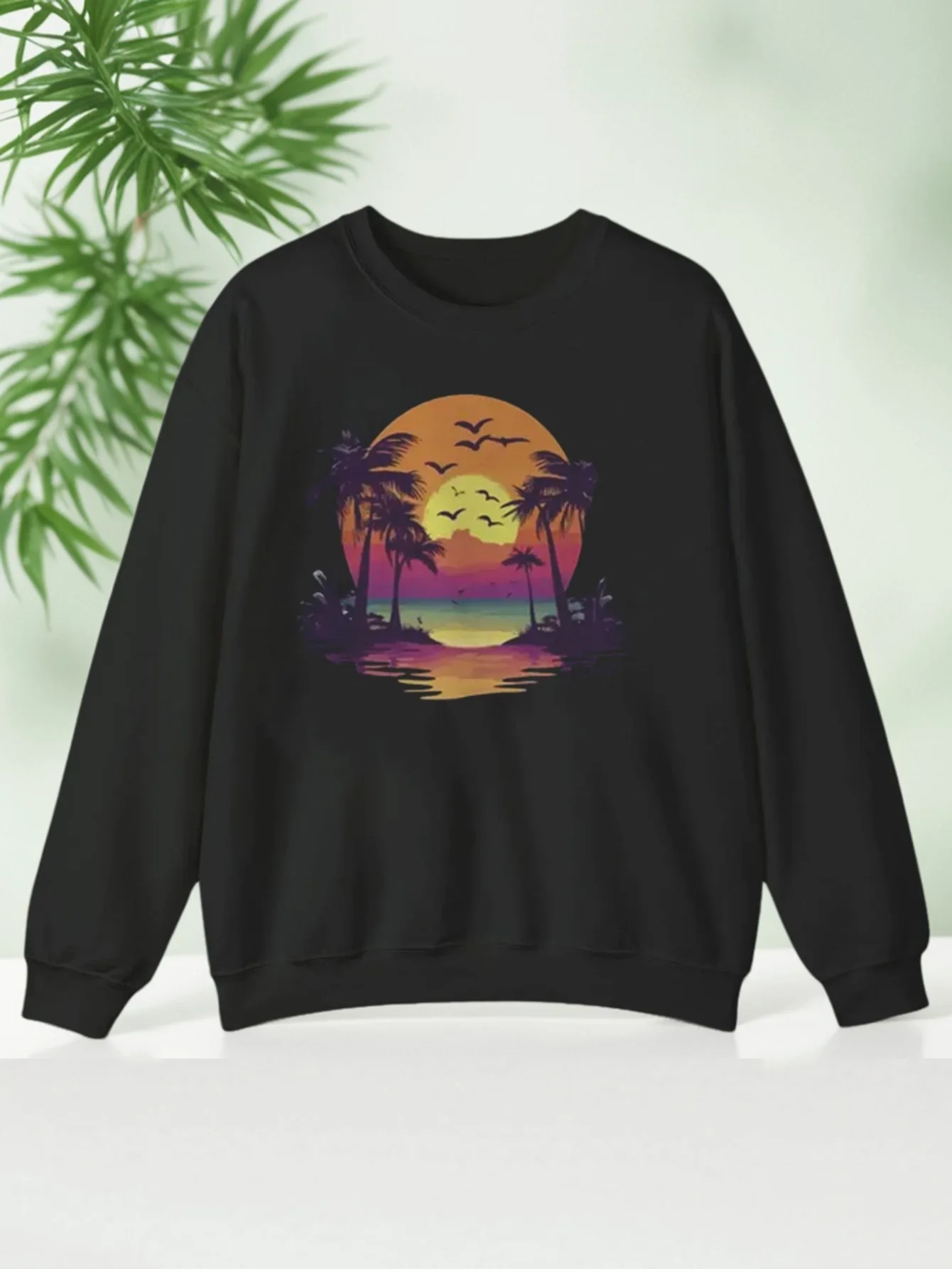 

Осенние и зимние мужские и женские толстовки с графическим принтом пальмы, повседневные свободные уличные спортивные тренировочные бренды