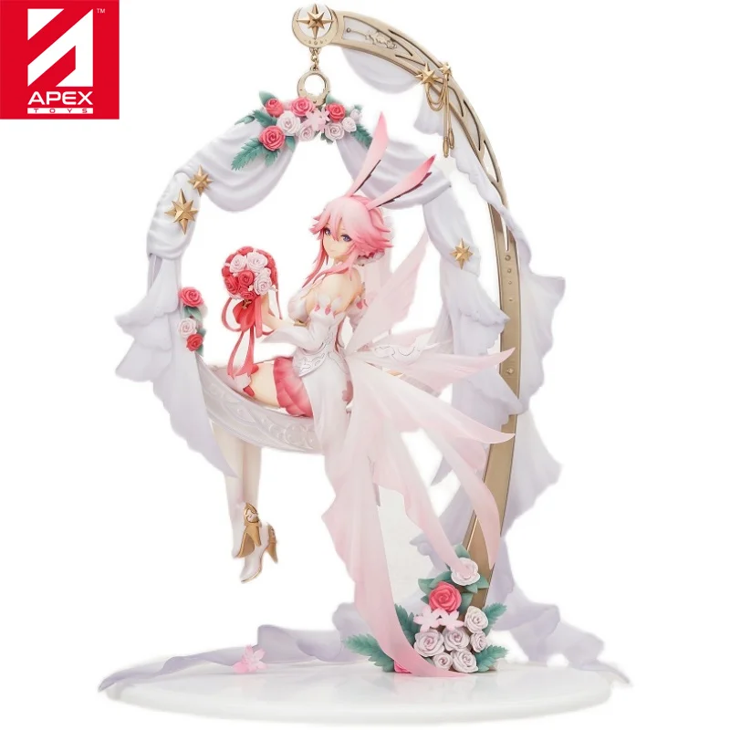 

In Stock APEX-TOYS MiHoYo Honkai Impact 3 Yae Sakura Kawaii Figure Anime Action Model Wedding Dress 38cm Toys Gift