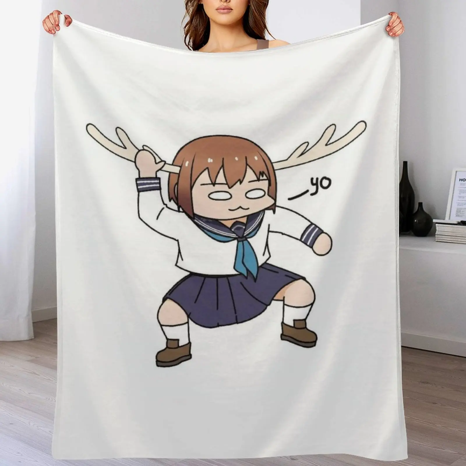 

Shikanoko Noko - My Deer Friend Nokotan Throw Blanket Cozy Home Blanket Gift for Christmas Holiday