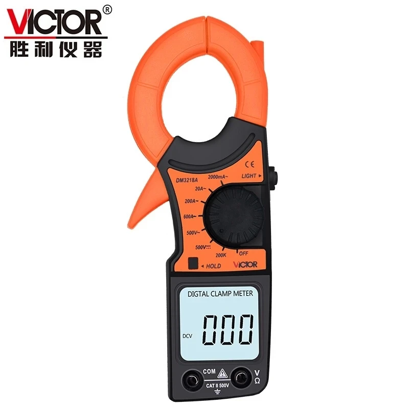 VICTOR DM3218A ture rms clamp meters auto range dc 500v 2kohm / 20kohm resistance portable digital multimeters