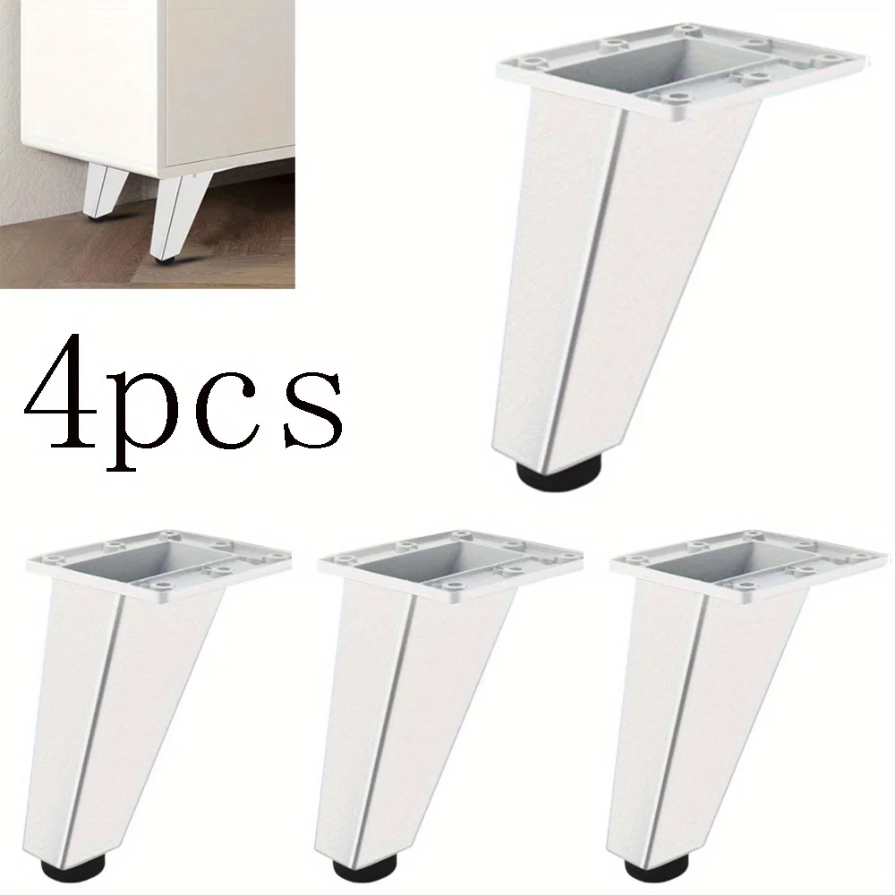 8cm 4pcs Adjustable Aluminum Alloy Furniture Legs - 3.15inch, Non-Slip Support for Cabinets, Sofas & Beds