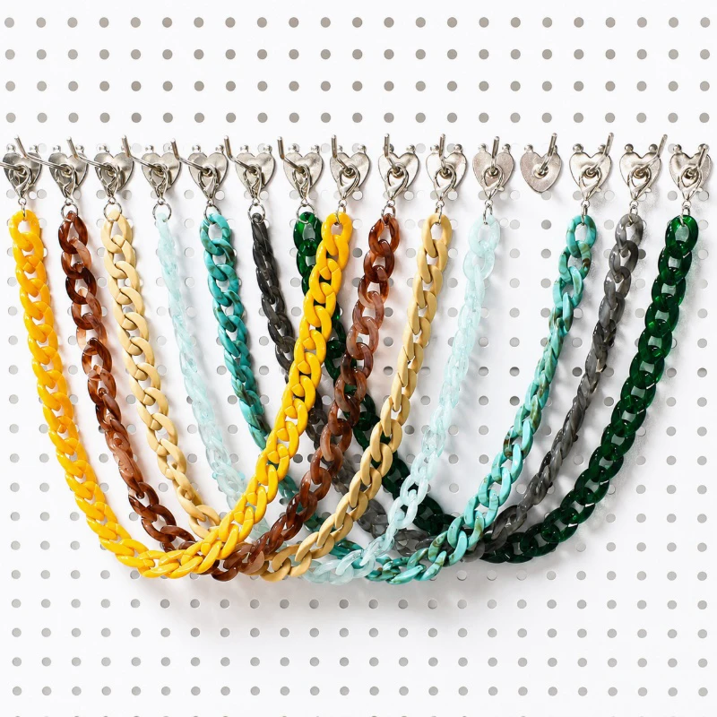 1/2Pcs Deepeel 60cm Acrylic Bag Strap Handbag Resin Chain Detachable Lobster Clasps for Purse Handle DIY Making Accessories