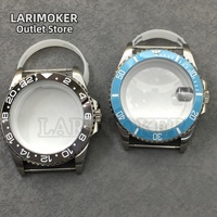 LARIMOKER  watch case 38MM stainless steel case sapphire glass with 35.4mm ceramic bezel for NH35 NH36 PT5000 Movement