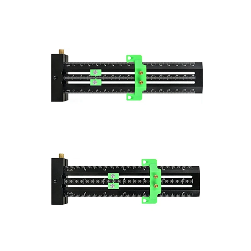 T-Shaped Double Line Marking Ruler+Steel Needle/Parallel/Vertical Marking Ruler Hole Scribe Marking Mark Ruler