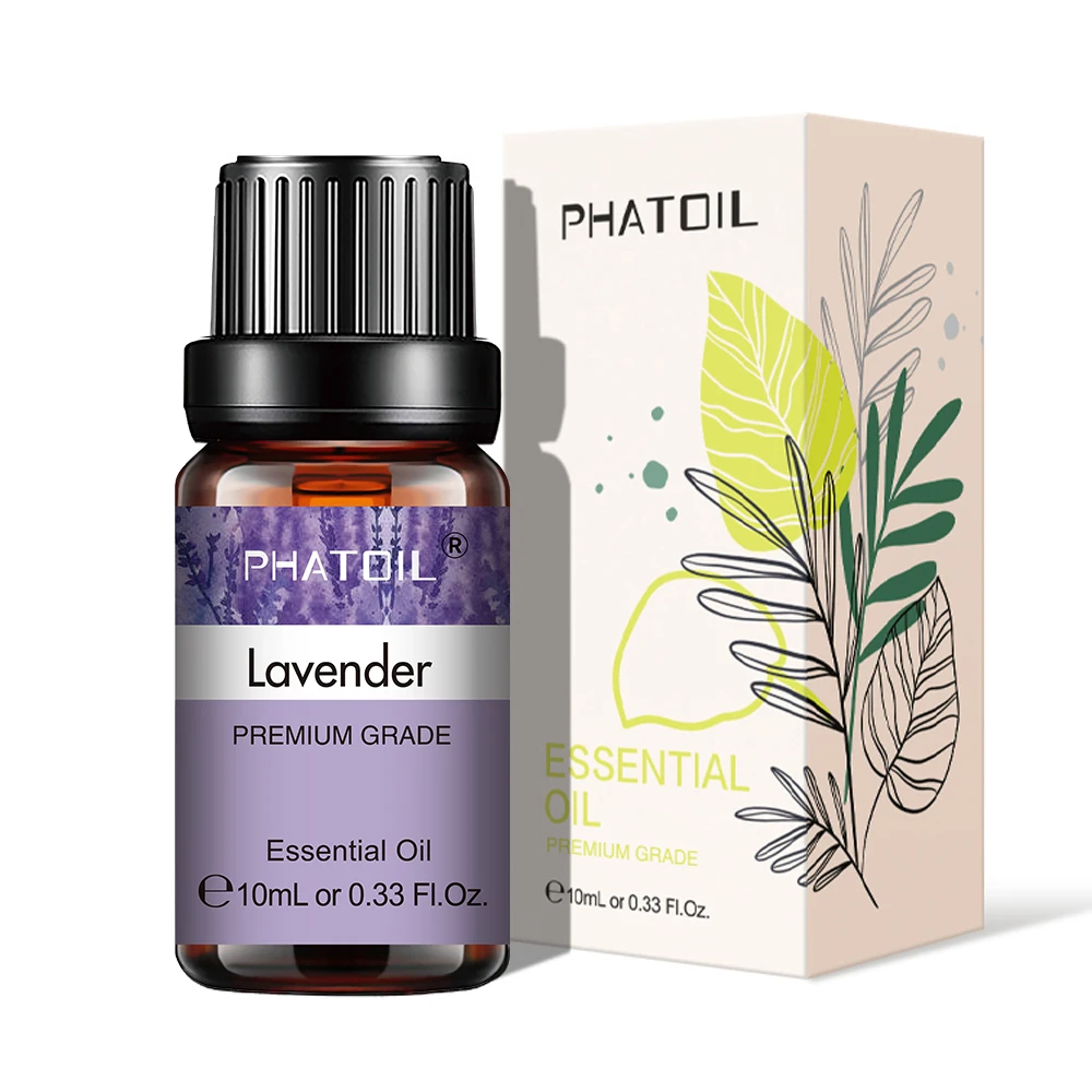 Phatoil 1/6/10 pçs conjunto de óleo essencial para difusor-10ml lavanda eucalipto bergamota baunilha sândalo chá árvore óleos essenciais
