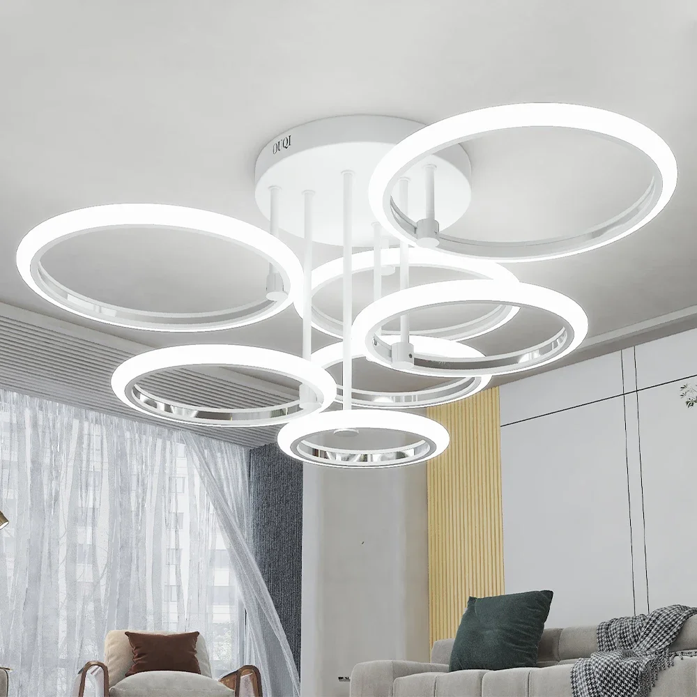 Nowoczesny żyrandol LED salon jadalnia wisior sufitowy kuchnia światła wiszące oprawa ściemniania lampa wewnętrzna Home Decor luster