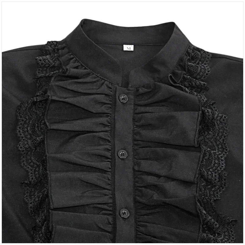 เสื้อโจรสลัดเร้าใจของผู้ชายยูโรอเมริกัน Mid-century Steampunk Victorian Top