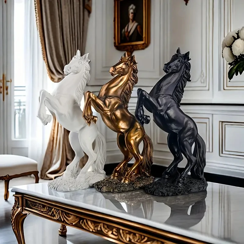 Elegant Resin Horse Statue -Multi-Functional Decoration Of Living Room, Bedroom, Office And Bar Cabinets The Perfect Gift