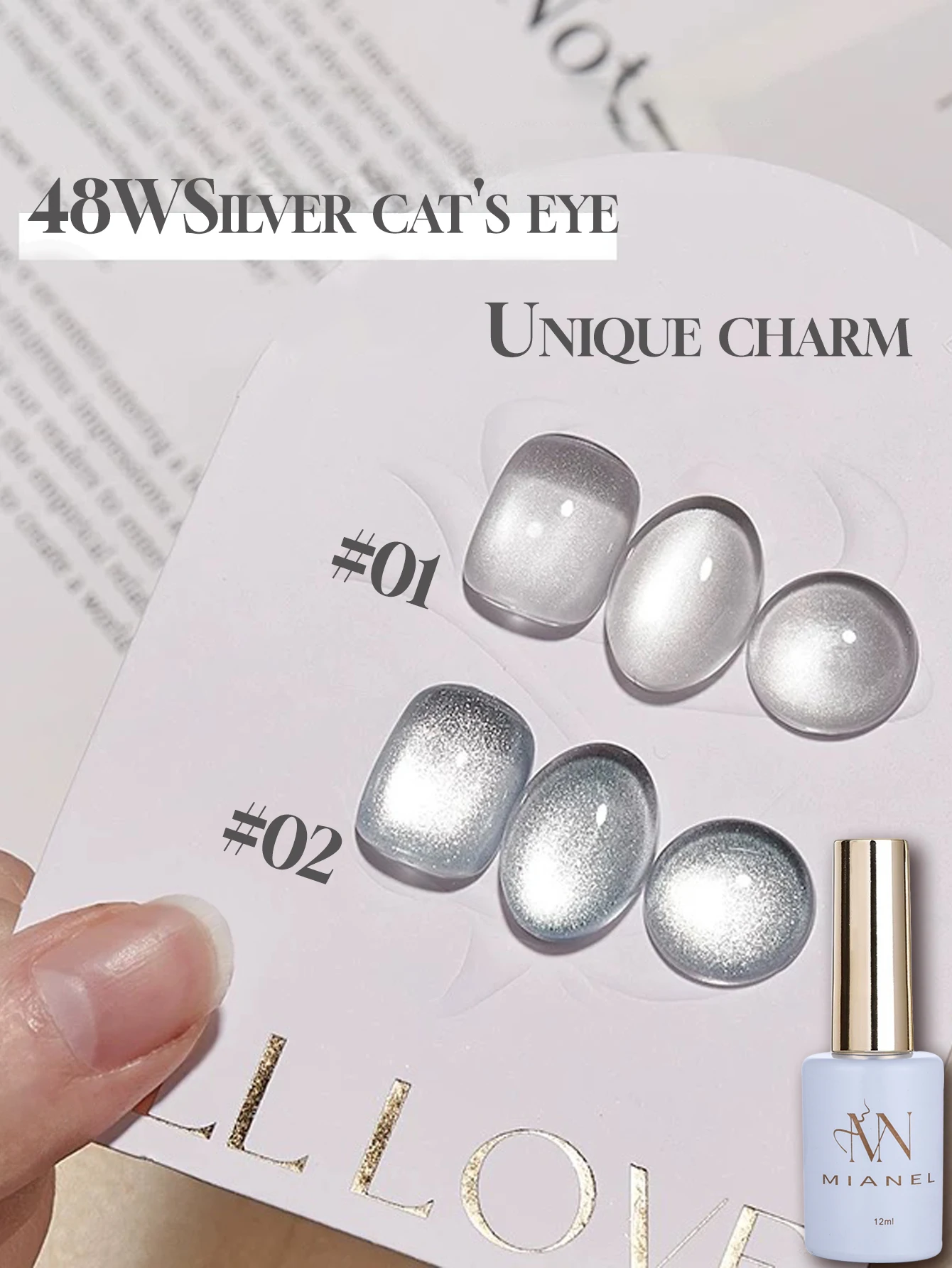 12ML 1개 가을 겨울 플래시 워터 라이트 화이트 캣아이 젤 네일 폴리쉬 화이트 네일 크리스마스 네일 UV 라이트 네일