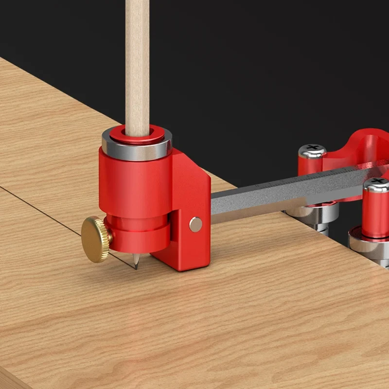 Wheel Marking Gauge Adjustable Scriber Ruler Aluminum Alloy Stainless Steel Precision Parallel Line Scale Woodworking Tool