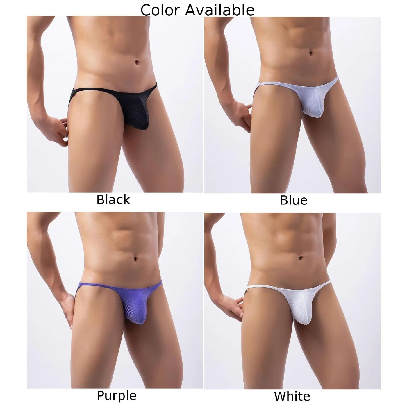 Men Sexy Briefs Low Rise Bulge Pouch G-string Hight Cut Bikini Thong Slim Side Panties Thin Breath Underwear Short Swimwear