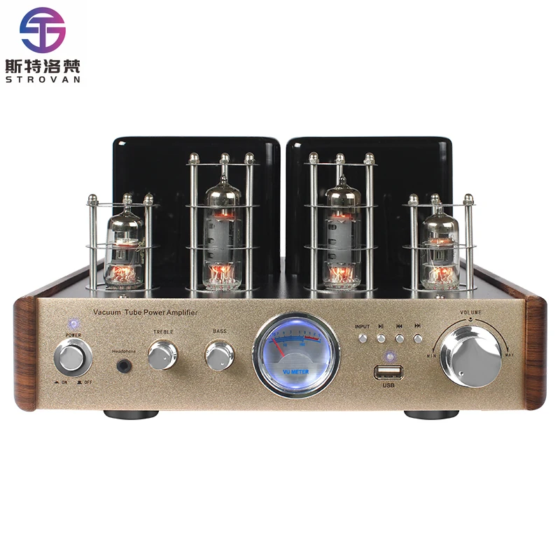 

Fashion Design Home Theatre 30W*2 Stereo Tube Amplifier with USB/BT/Optical/Coaxial/AUX