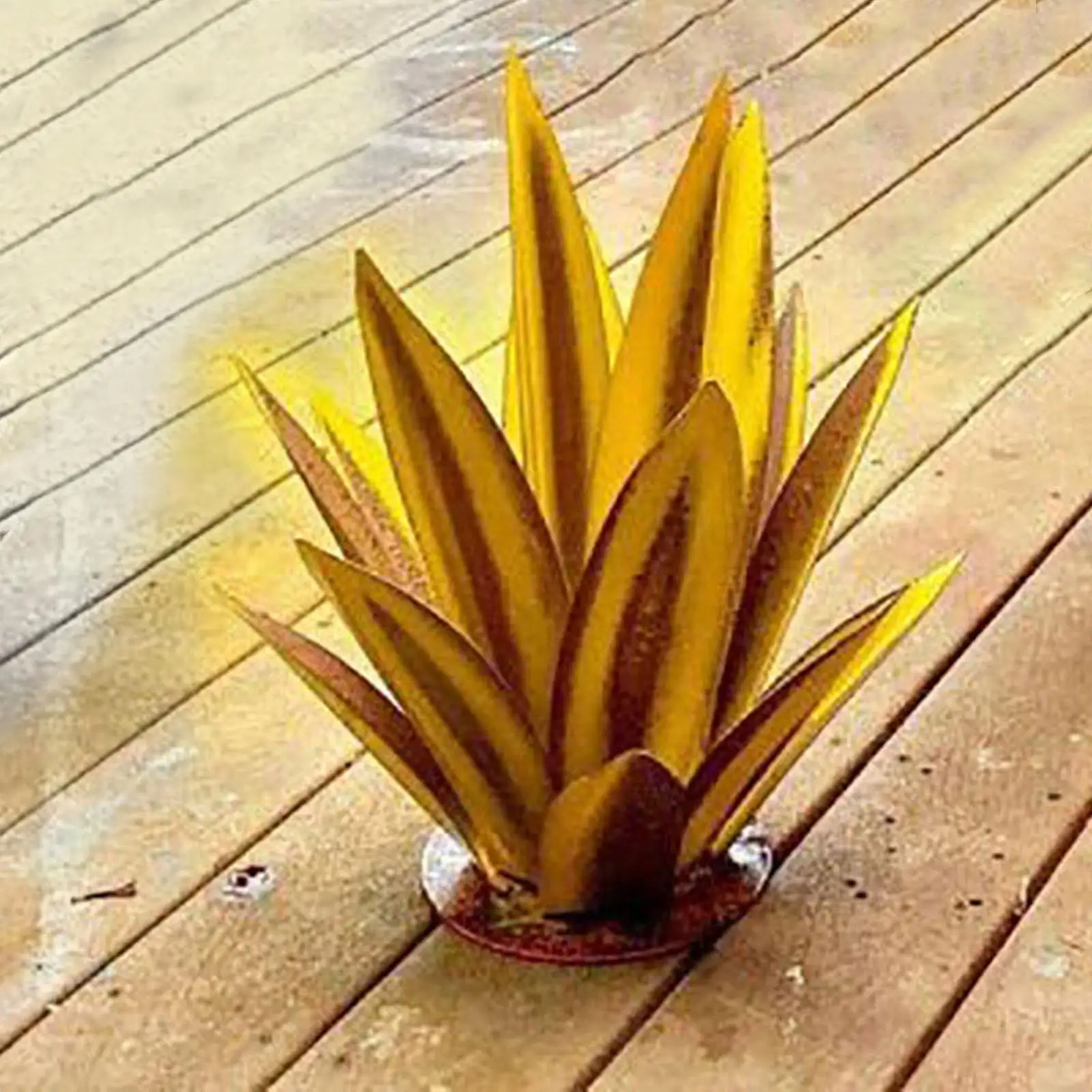Figuras Decorativas Rústicas de Tequila para Jardín, Accesorios de Metal con Forma de Agave
