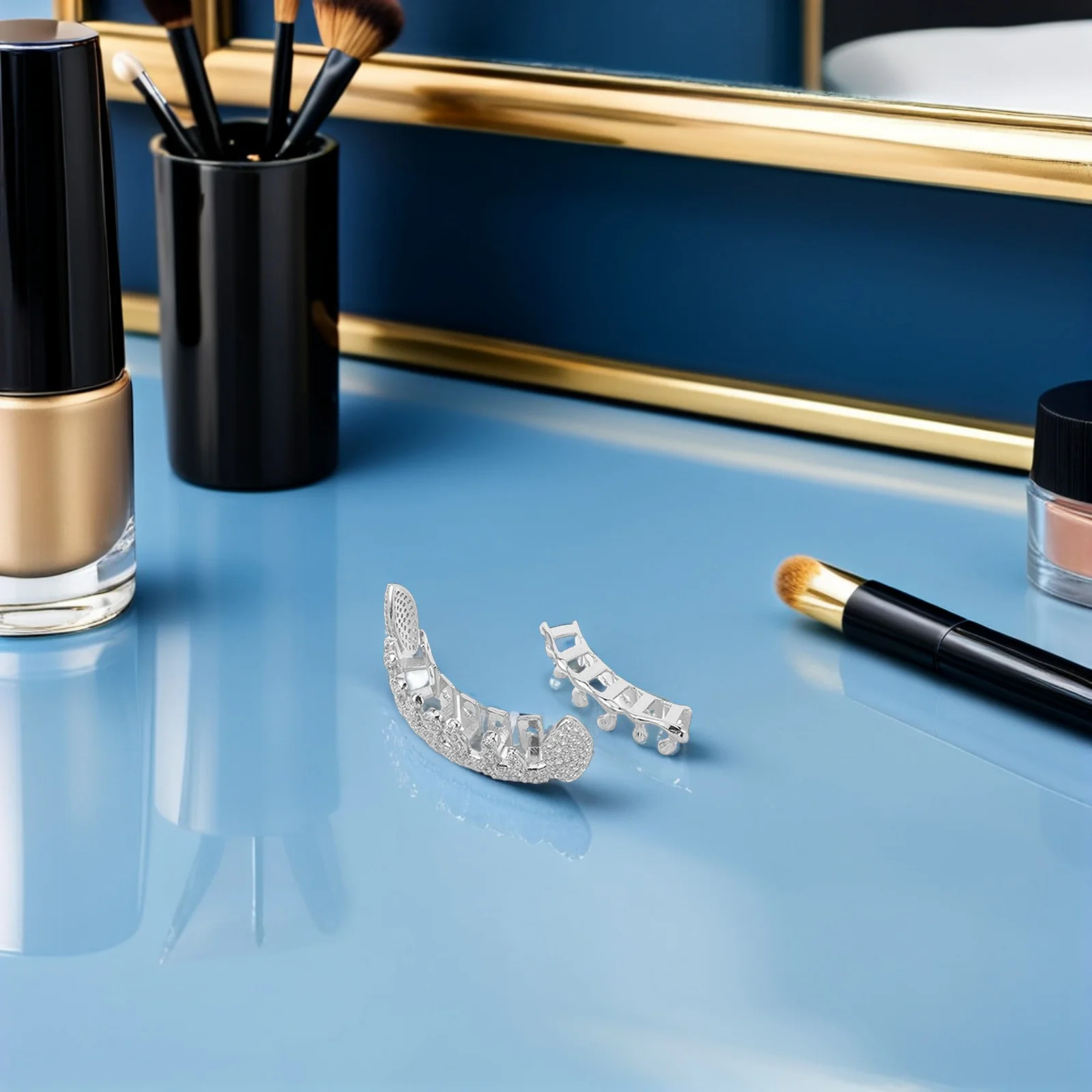 2 шт., гриль для зубов в стиле хип-хоп, нерегулярное металлическое украшение для рта, передняя крышка для зубов, поддельный гриль, ювелирные изделия для мужчин и женщин, костюм рэпера, вечерние