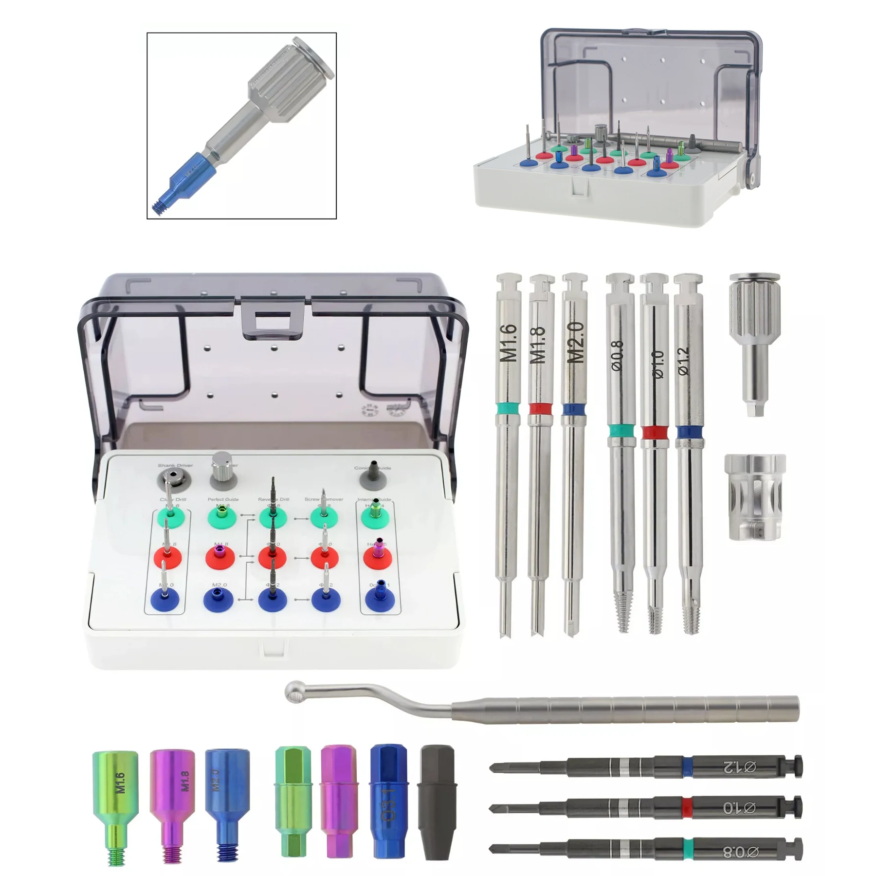 Dental Implant Screw Removal Kit Claw Remover Reverse Drills Perfect Guides Neobiotech SR