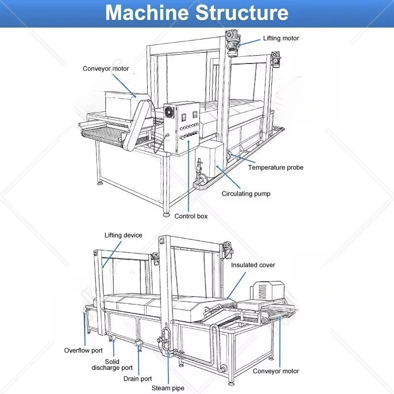 Industrial Fruit Vegetable Blanching Equipment FL Custom Wholesale For Peanut and Sweet Corn Blanching