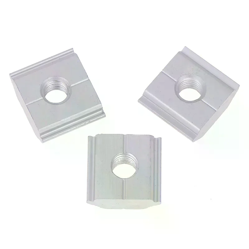 5Pcs 21.2mm 22.3mm 23.7mm Solar Panel Mounting Aluminum Alloy Bracket End Mid Clamp T-Blocks Square Nuts M8 T-Sliding Nut