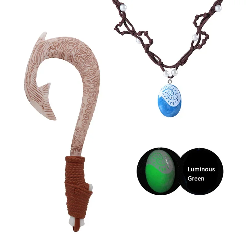 موانا البلاستيك خطاف الصيد ماوي تأثيري الدعامة مع ضوء الكرتون الأطفال لعب الأدوار الدعامة عيد الميلاد هدية عيد ميلاد ألعاب أطفال #3