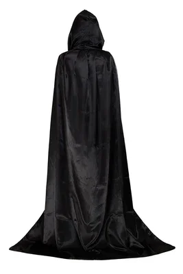 Kapuzen mantel Wicca Robe mittelalter liche Hexerei Cape Party Kostüm Kleid (Größe: 165-170cm Farbe: schwarz) – Detail 3