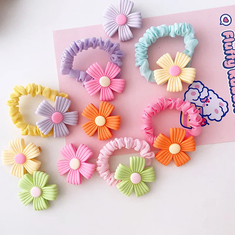 100 Teile/satz Elastische Haarbänder Mädchen Baby Haarschmuck Kind Haarring Kopf Seil Scrunchies Kopfbedeckung Ohne Flaschen – Detail 12