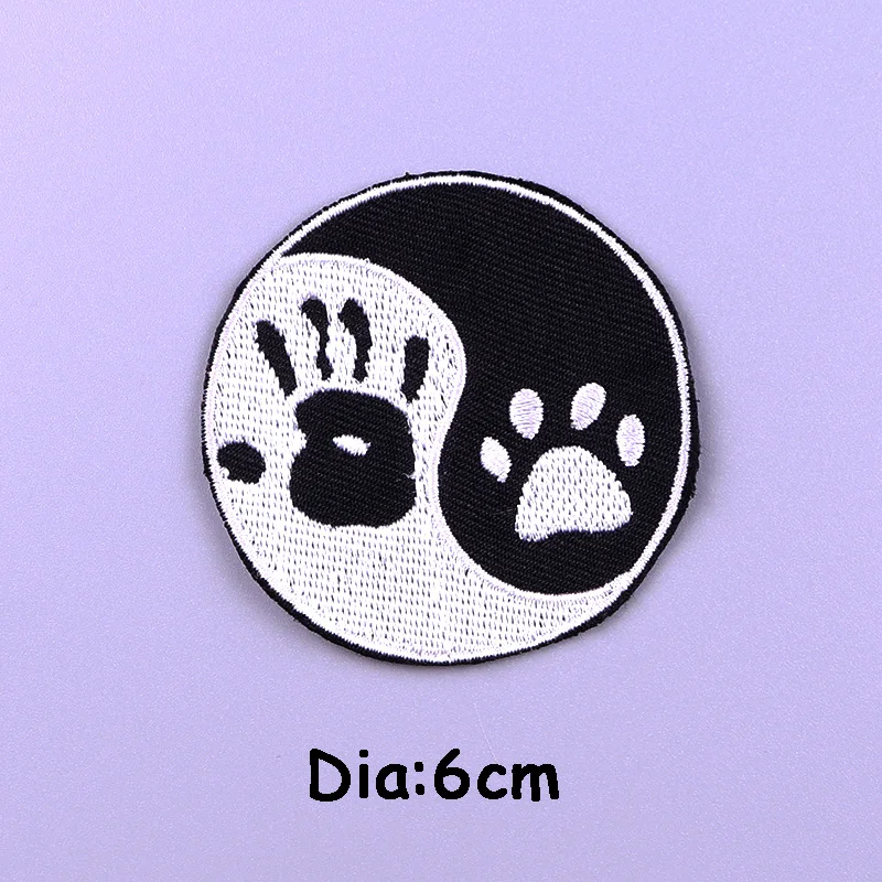 Parche de gato de dibujos animados para ropa, parches termoadhesivos bordados para planchar, lindos parches fusibles de animales en mochilas DIY
