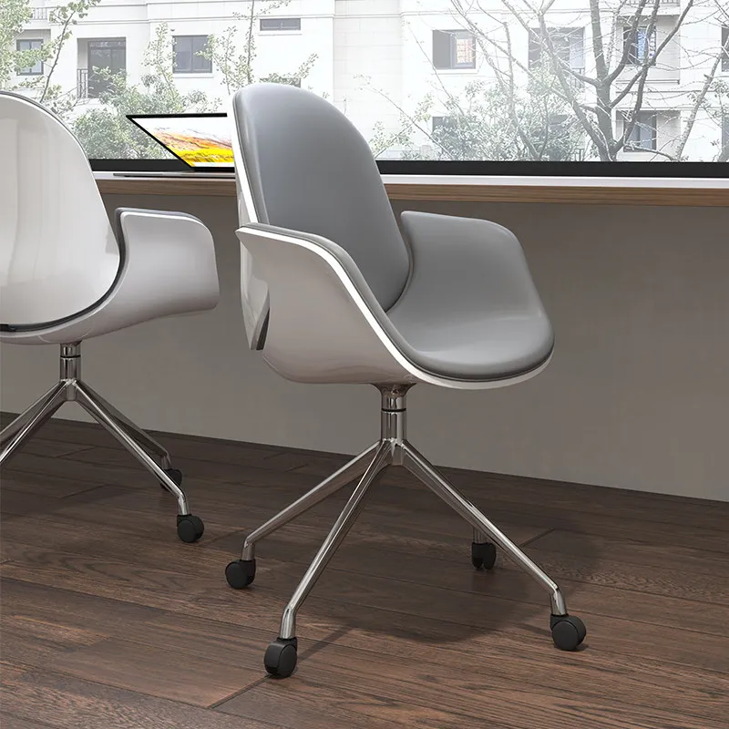 & Modern Light Luxury Leather Computer Chair Height Adjustable Ergonomic Office Chair Designer Comfort Home Study Desk Chair - view 4