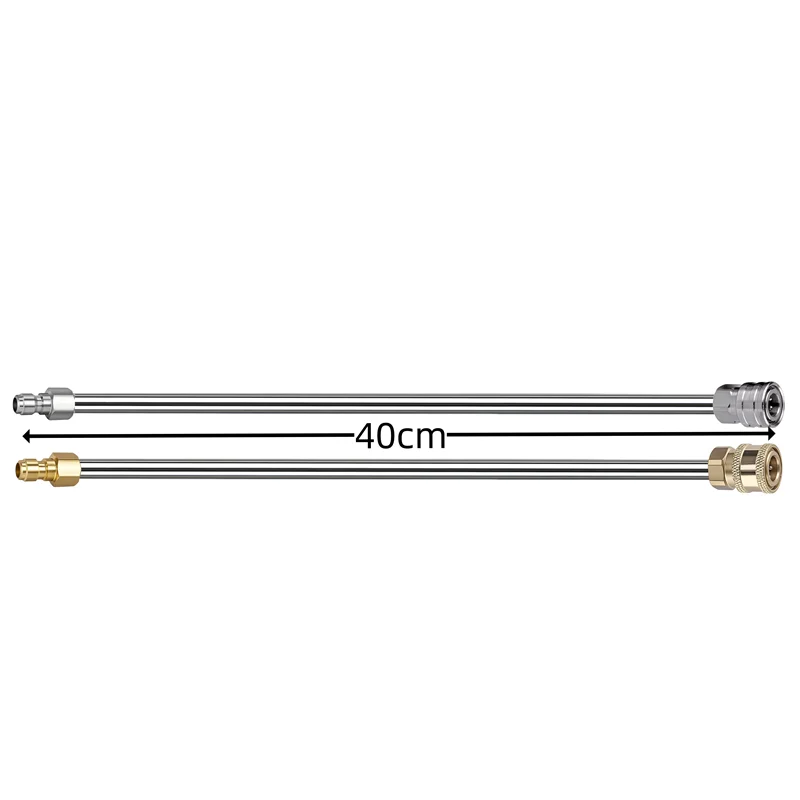 40 cm Quick Plug Verlängerung Stange Hochdruck Wasser Pistole Edelstahl Autos Zubehör Verlängerung Stange Tragbare Hochdruckreiniger – Detail 5