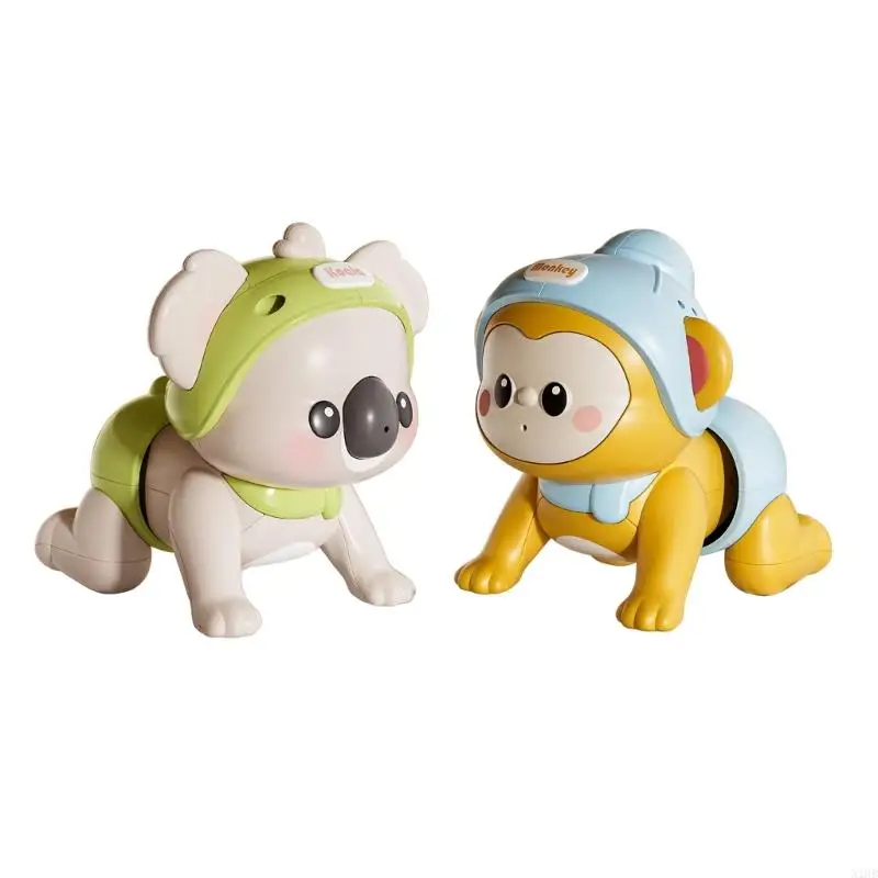 

N1HB Educational Animal Crawling Toy with Recording And Light For Toddler Craw Learning Indoor Electric Dolls Musical Toy