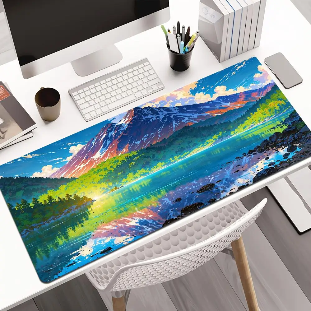 

Digital art landscape design office Mouse Pad pc accessories Gaming mat rubber anti-slip Desk Mat keypad expansion mousepad