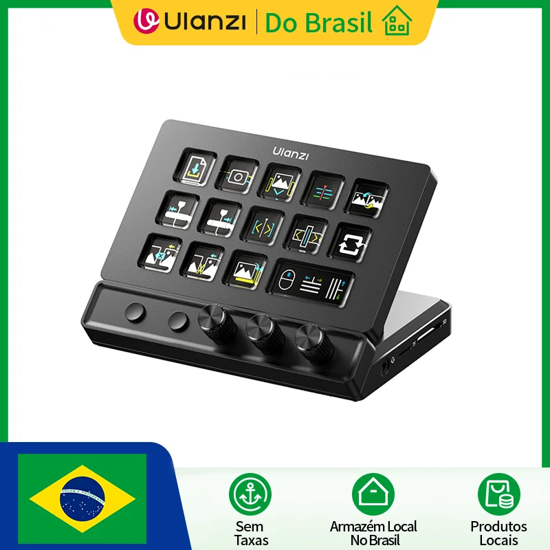 Ulanzi D200 X Stream Deck Keyboard with 14 LCD Keys Studio Controler for Video Editing Game Live Content Creation Studio Light