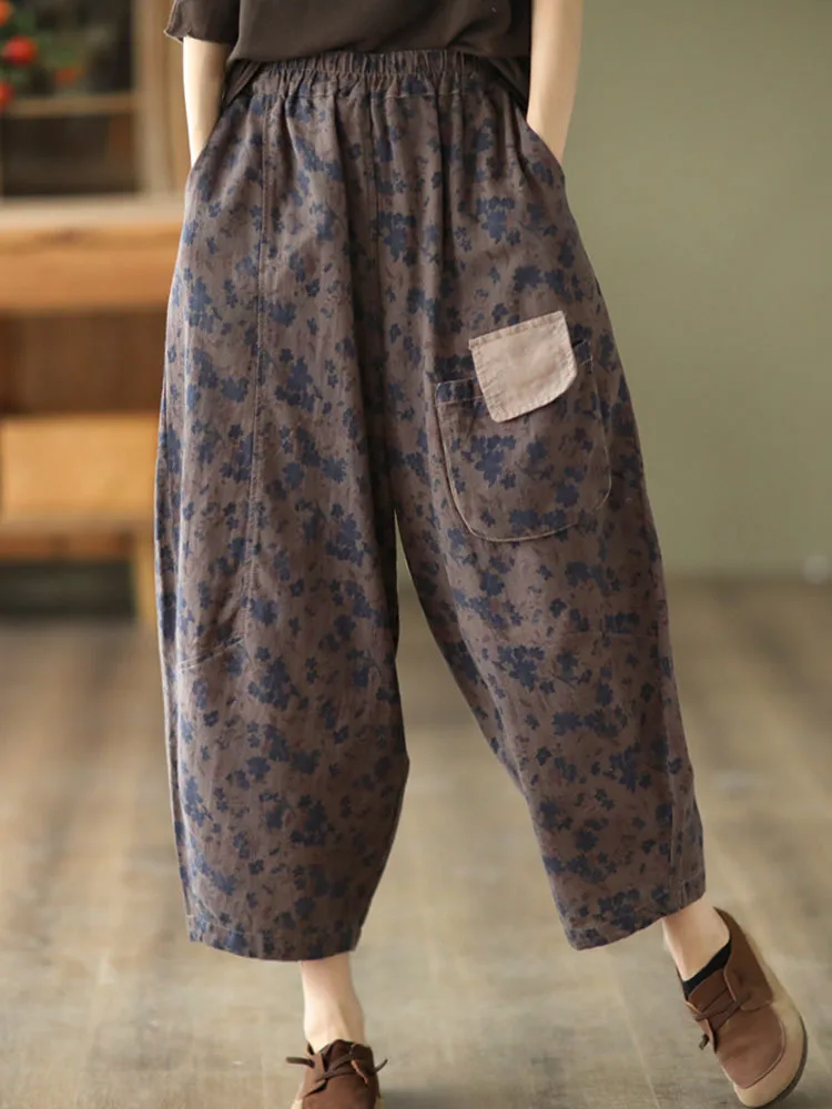 Max LuLu 2023 Spring Clothes Womens Fashion Classic Printed Vintage Pants Females Linen Leisure Harem Trousers Loose Pantalons