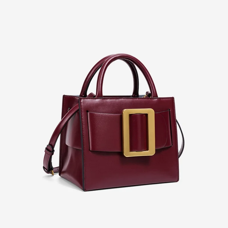 2025 New High Quality Trendy Shoulder Bag Women Unique Belt Buckle Deco Handbag Square Versatile Commuting Bag