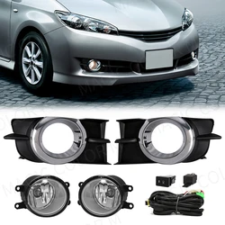 Led Fog Light For Toyota Wish 2009 2010 2011 2012 Halogen Car Fog Kit Bumper Lamp Daytime Running Light DRL Daylight Accessories