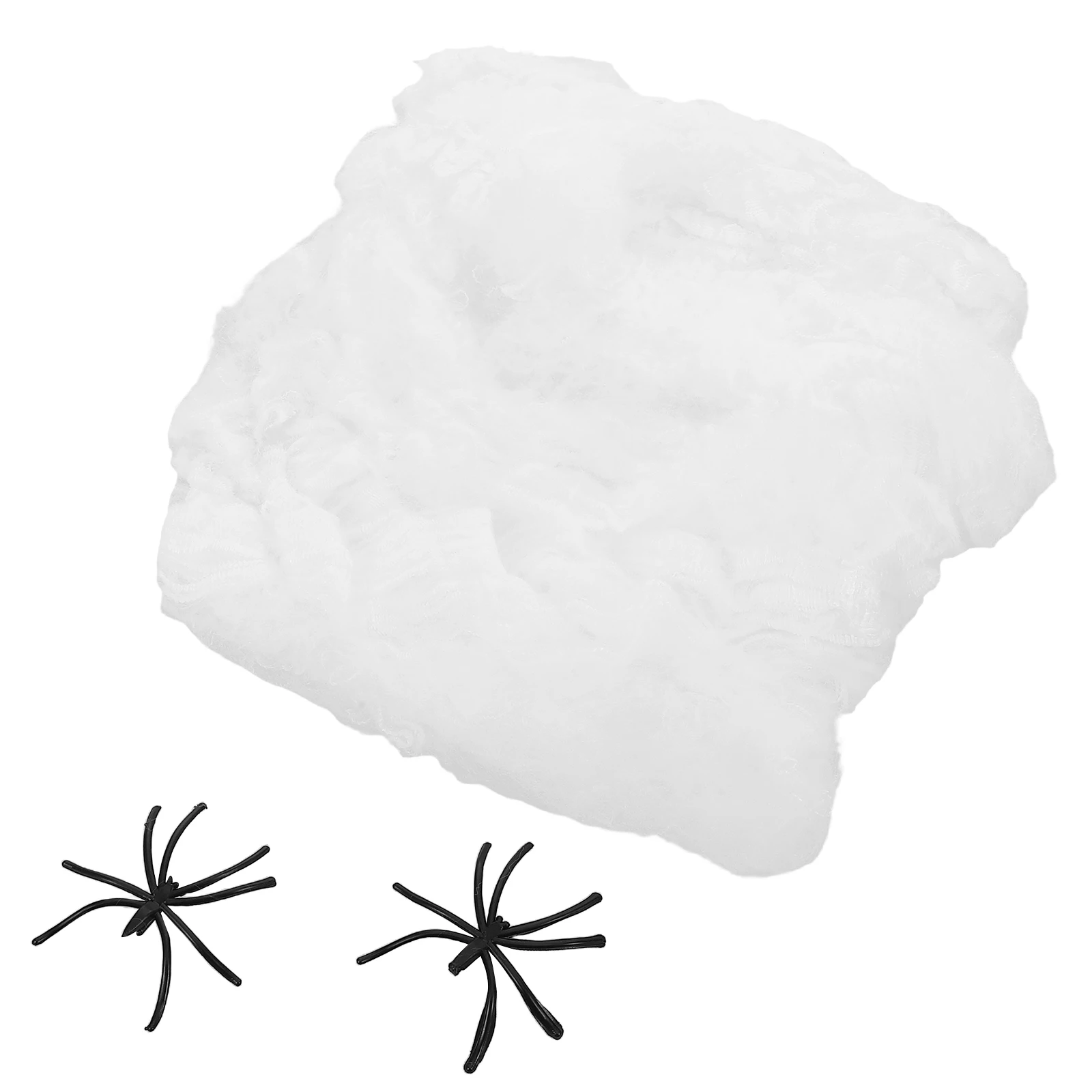 

2Pcs Halloween Decoration Glow in The Dark Spider Web Stretchable Cobweb Spiders Indoor Outdoor Creepy Party Supplies