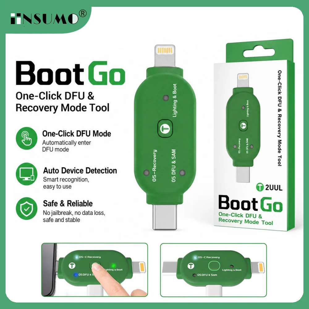 2UUL TG01 Boot Go One-Click DFU Recovery Model Tool For iPhone Samsung Repair Programming Flashing without Device Disassembly