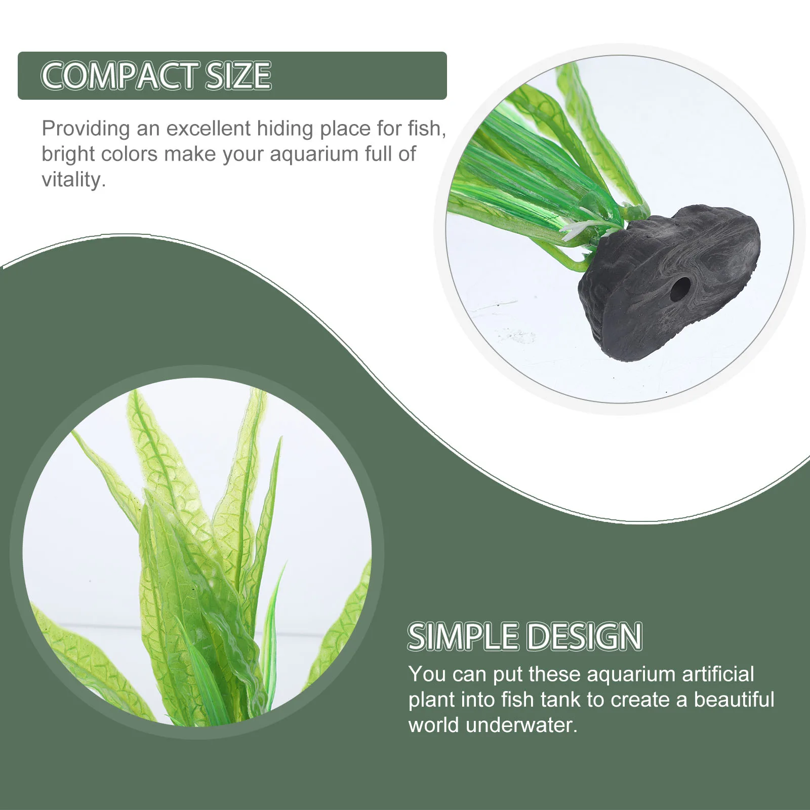 

12Pcs Artificial Aquarium Plants Lifelike Plastic Seaweed Water Grass Fish Tank Decorations Aquarium Accessories