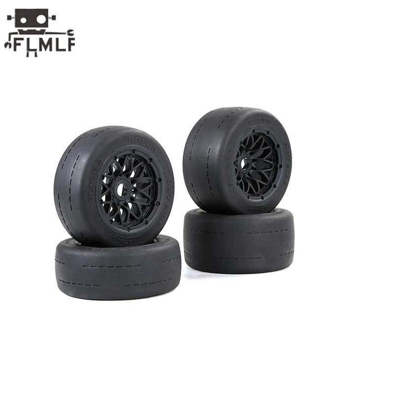 Rc Car Super Grip Front 170X60mm Rear 170X80mm Wheel Bald Tire 4PCS/Set Fit 1/5 HPI ROFUN BAHA ROVAN KM BAJA 5B SS Parts