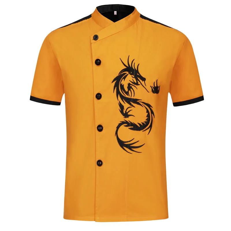 Monos de Chef para hombre y mujer, ropa transpirable de verano para Catering, ropa de cocina, uniforme de Chef de manga corta