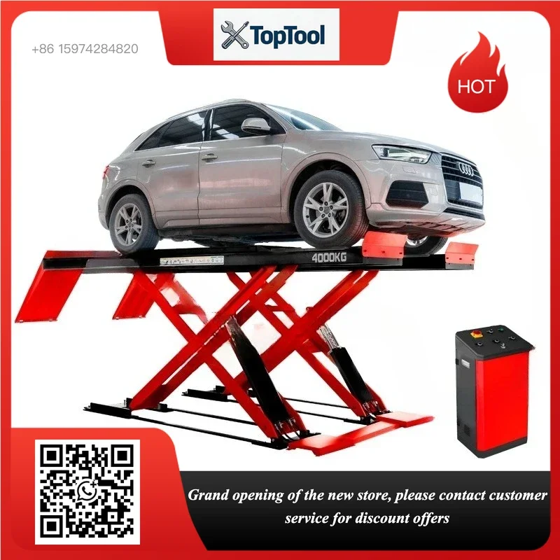 Automobile ultra-thin large shear lift 4 tons lift 3D four-wheel aligner repair shop equipment Deposit