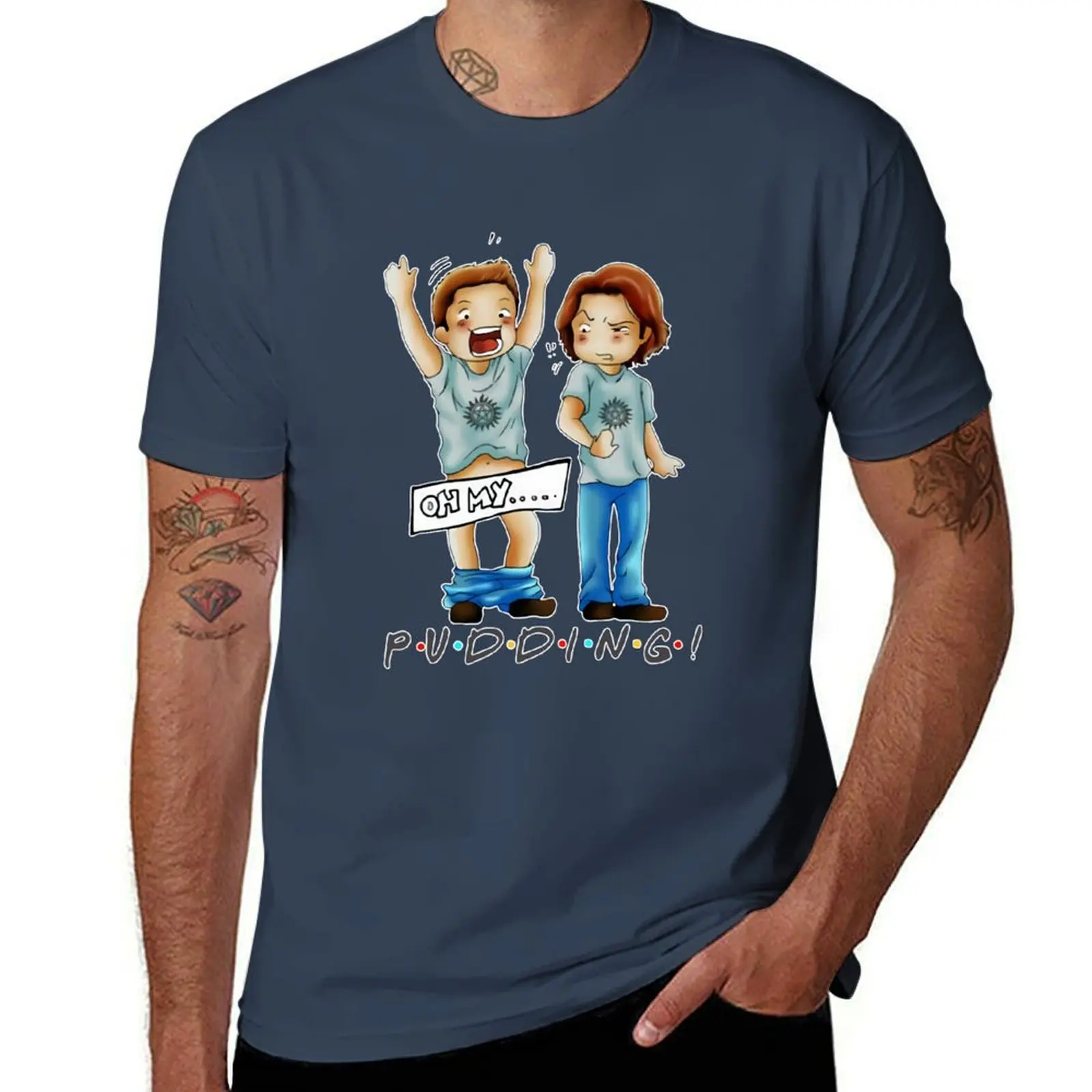 

Pudding Dean Supernaturalhdb, For Men Women Black Summer Fashion, Trendy, Hot Trend T-Shirt man clothes mens t shirts