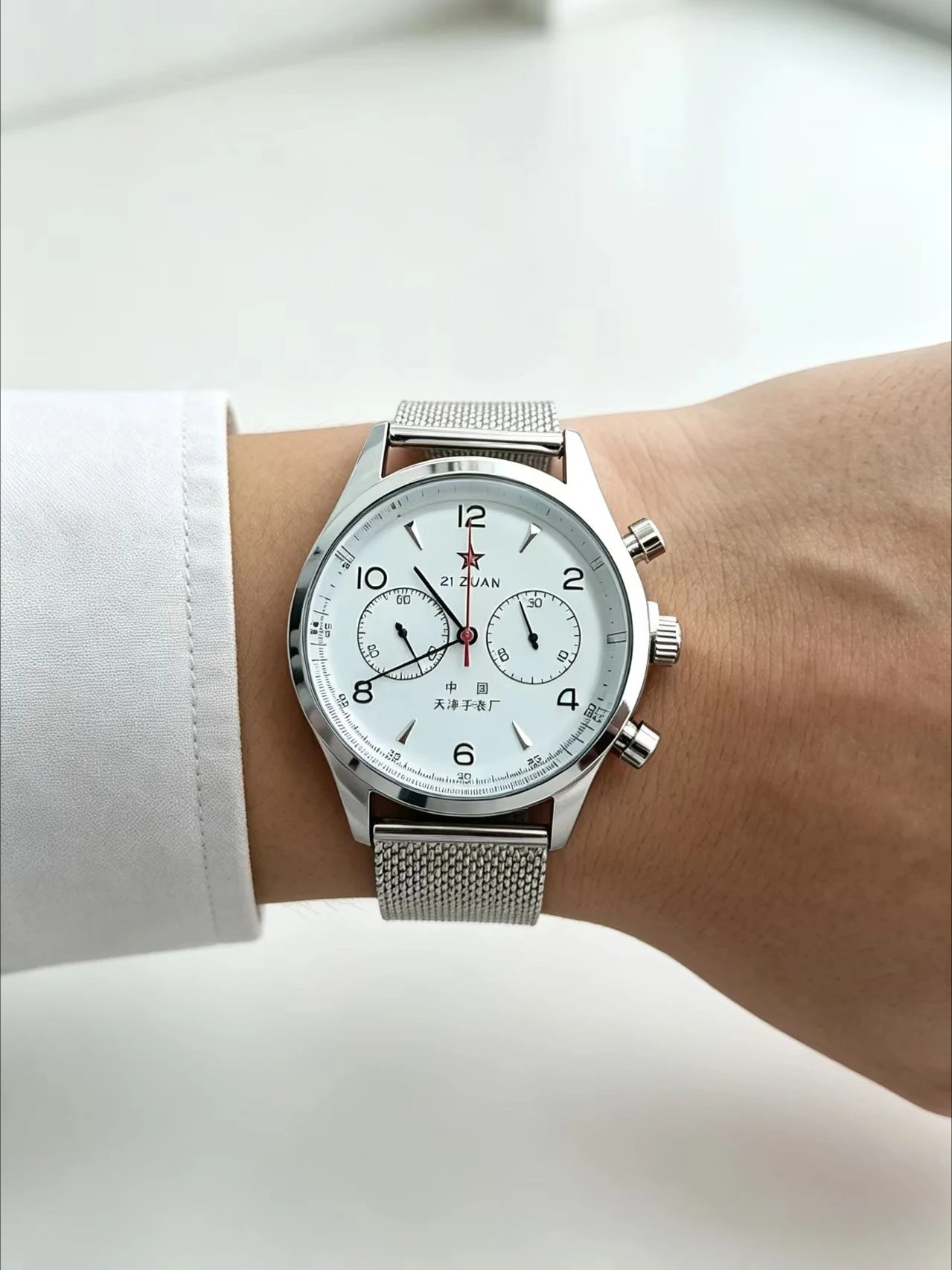 1963 Pilot automatique date hommes montre 42 mm rétro précision Chronographe Quartz authentique Vintage étanche couple montre