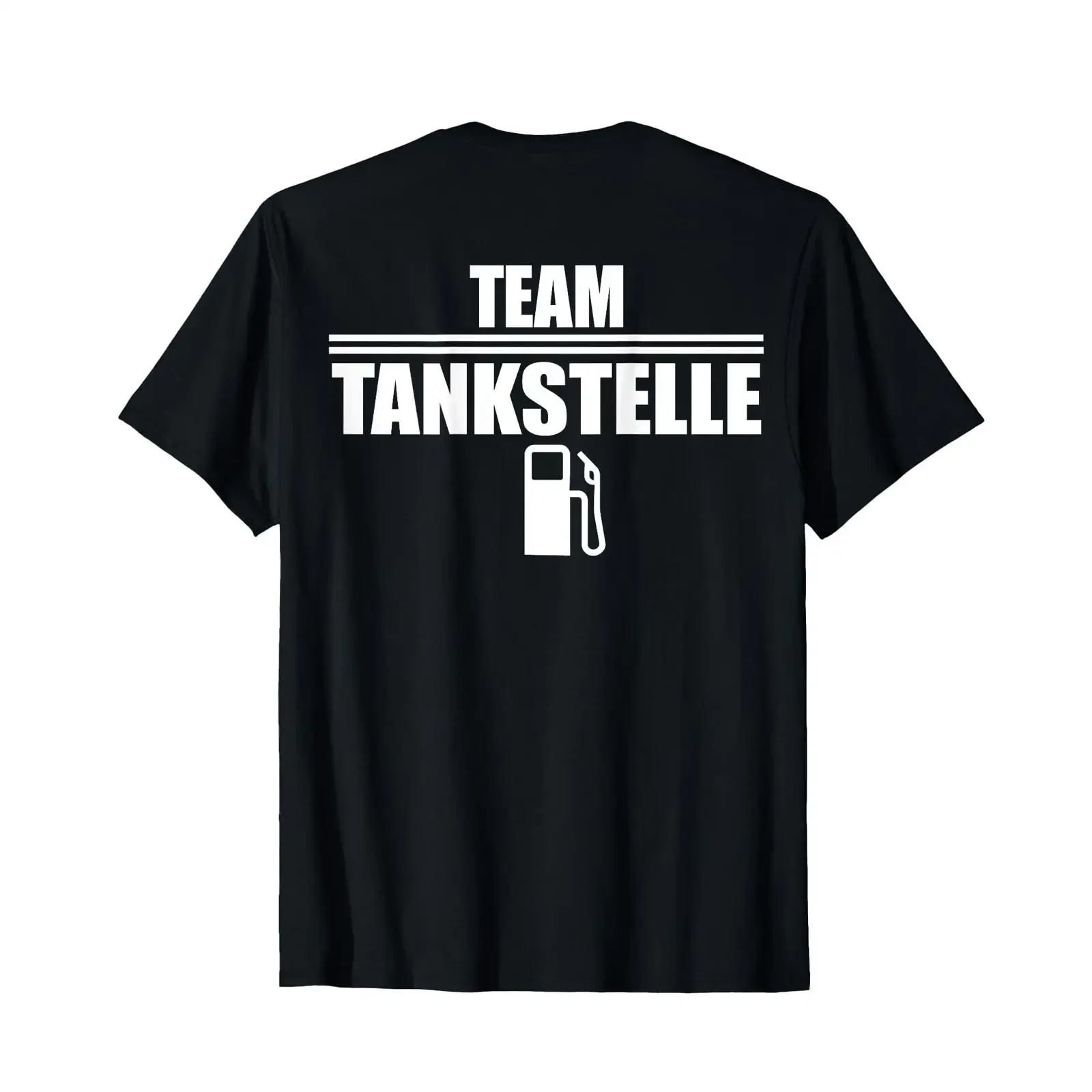 T Shirt with Team Petrol Station Cash Registration black vintage Washed streetwear graphic Stylish Casual Versatile Breathable