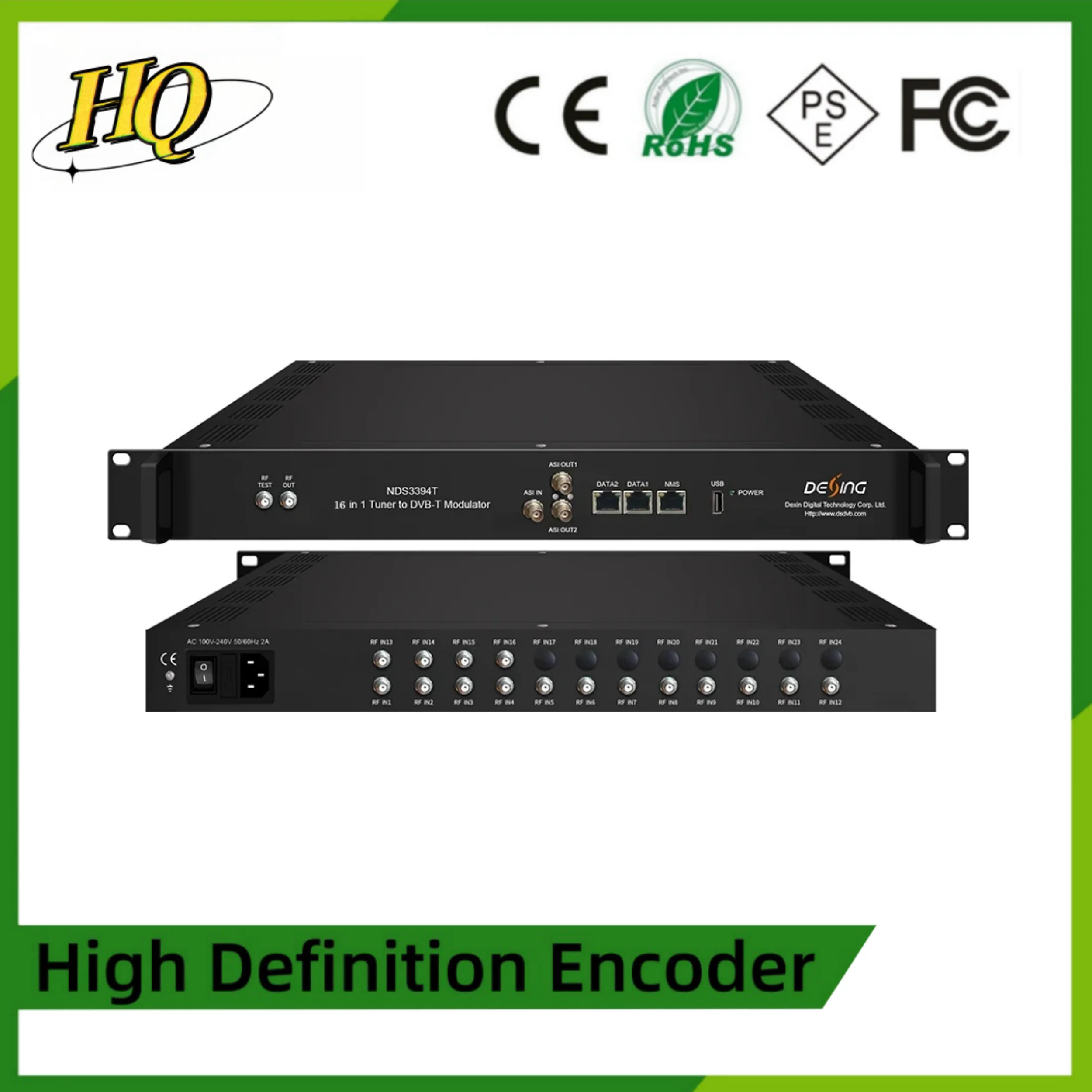 

RF Converter for Digital Broadcasting, Tuner, QAM Modulator, 16 in 1, DVB-T, DVB-T2, DVB-S, DVB-S2, ATSC, ISDB-T, DVB-DVB-C, 16