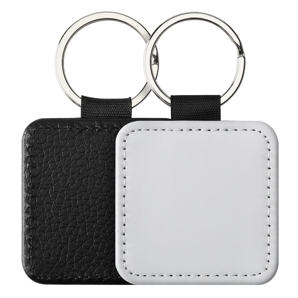 DIY Dye Sublimation Blanks Keychain Creative Rectangle Heat Transfer Keyring Pebbled Grain Heart